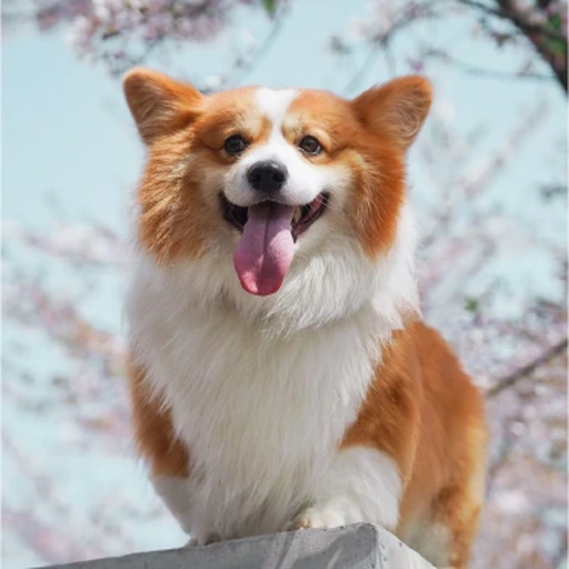 Reference corgi with a distinctive white chest